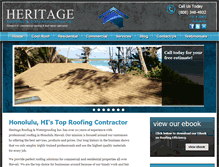 Tablet Screenshot of heritageroofinghawaii.com